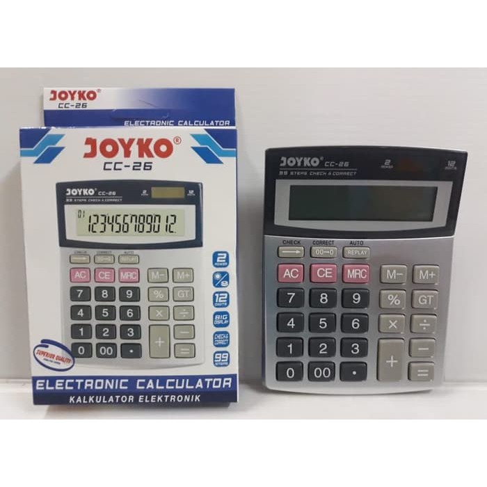 

Kalkulator Meja - Kalkulator Ilmiah - Kalkulator Citizen Kalkulator 12 Digits Joyko Cc-26 Check &