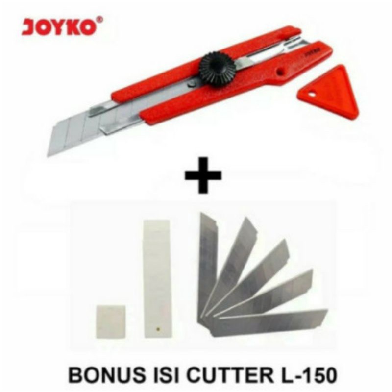 

pisau cutter joyko L500 free gratis isi refill L150 tube kater besar isi ulang kenko