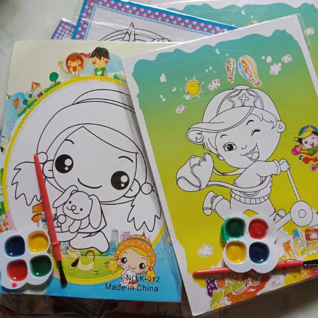 

Mainan Edukasi Belajar Melukis Kertas Lukis Dengan Cat Air isi 2pcs