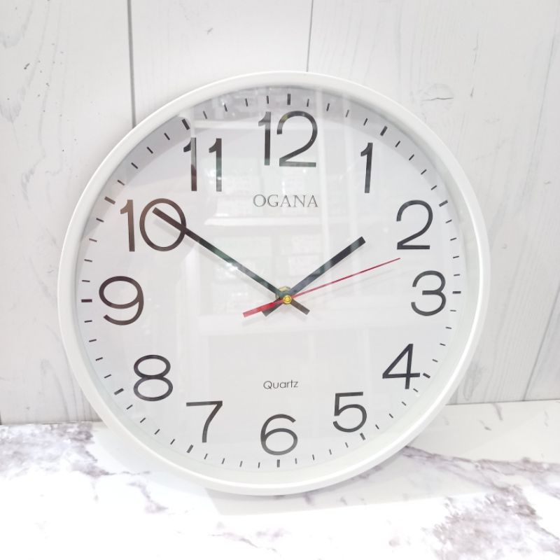 Jam Dinding Ogana Putih Polos
