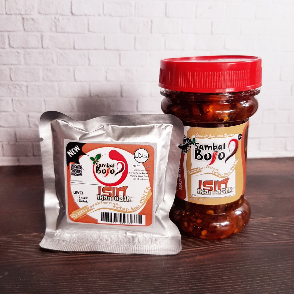 Sambal Viral Sambal Ikan Asin (Bojo ISIN) - Sambal Ikan Peda - Kemasan Sachet 20gr