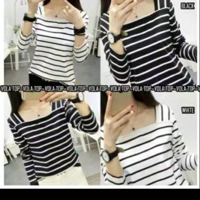 Kaos lengan panjang , kaos stripe