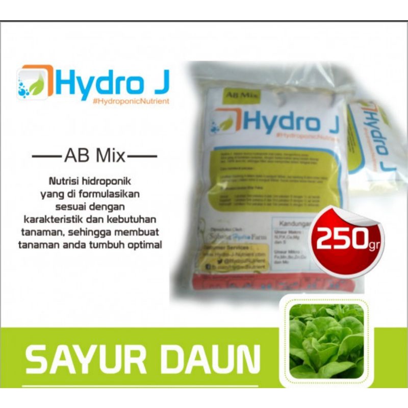 Nutrisi Pupuk Buah dan Sayur Hidroponik Hydroponic AB Mix 500ml Hydro J