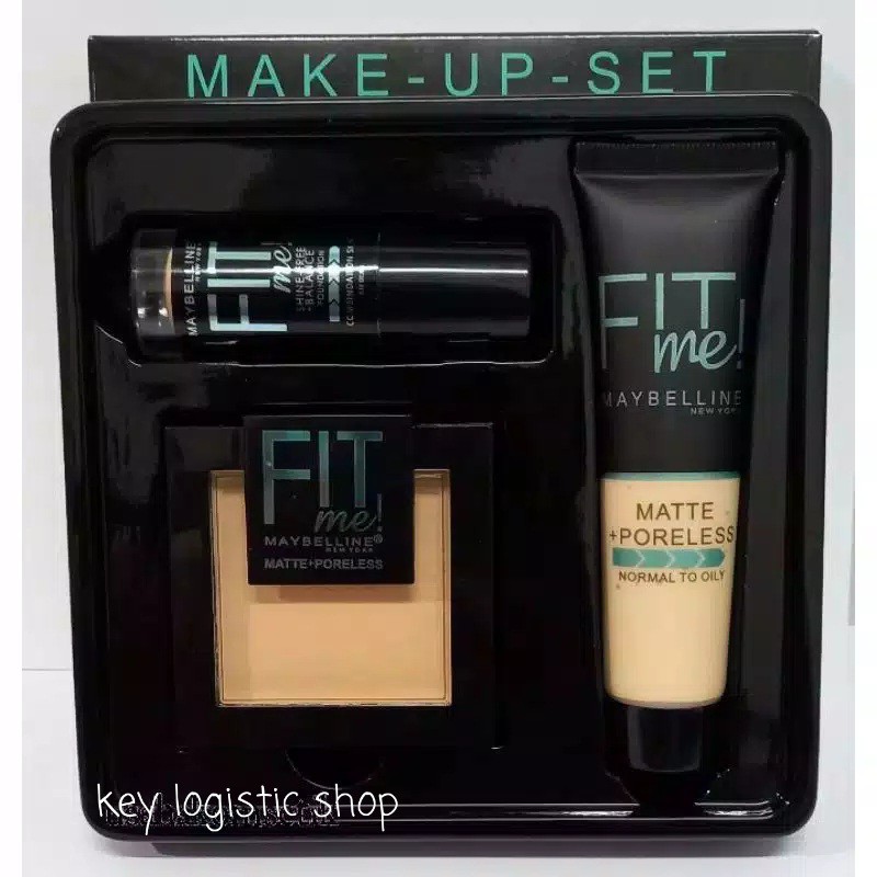 Fit Me Maybbelline Set 3in1 Foundation Concealer Bedak