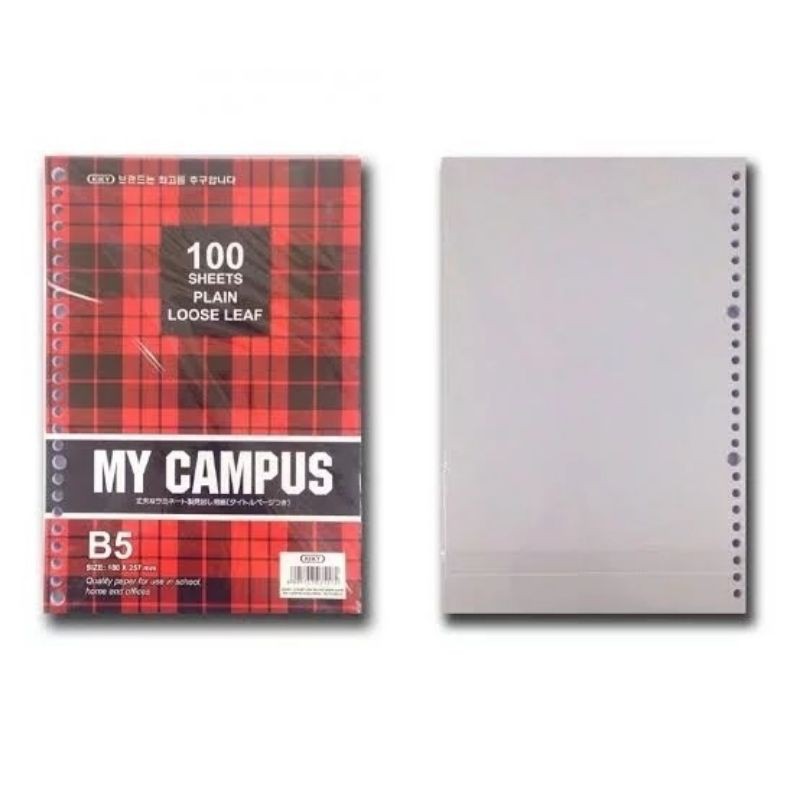 

Loose Leaf Kertas File Binder B5 Polos Plain