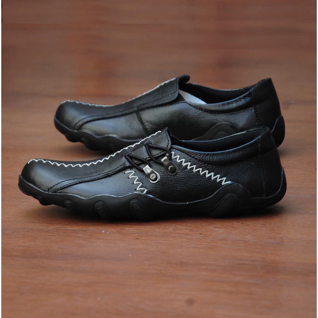 BURAY X SEPATU SLIP ON PRIA LOAFER DEWASA WARKA KULIT ORIGINAL CASUAL FORMAL PANTOFEL PRIA KULIT KERJA KANTOR GURU PNS PESTA RESMI NYAMAN || SEPATU PANTOPLE PRIA PANSUS FASHION TRANDY KEKINIAN BERKUALITAS