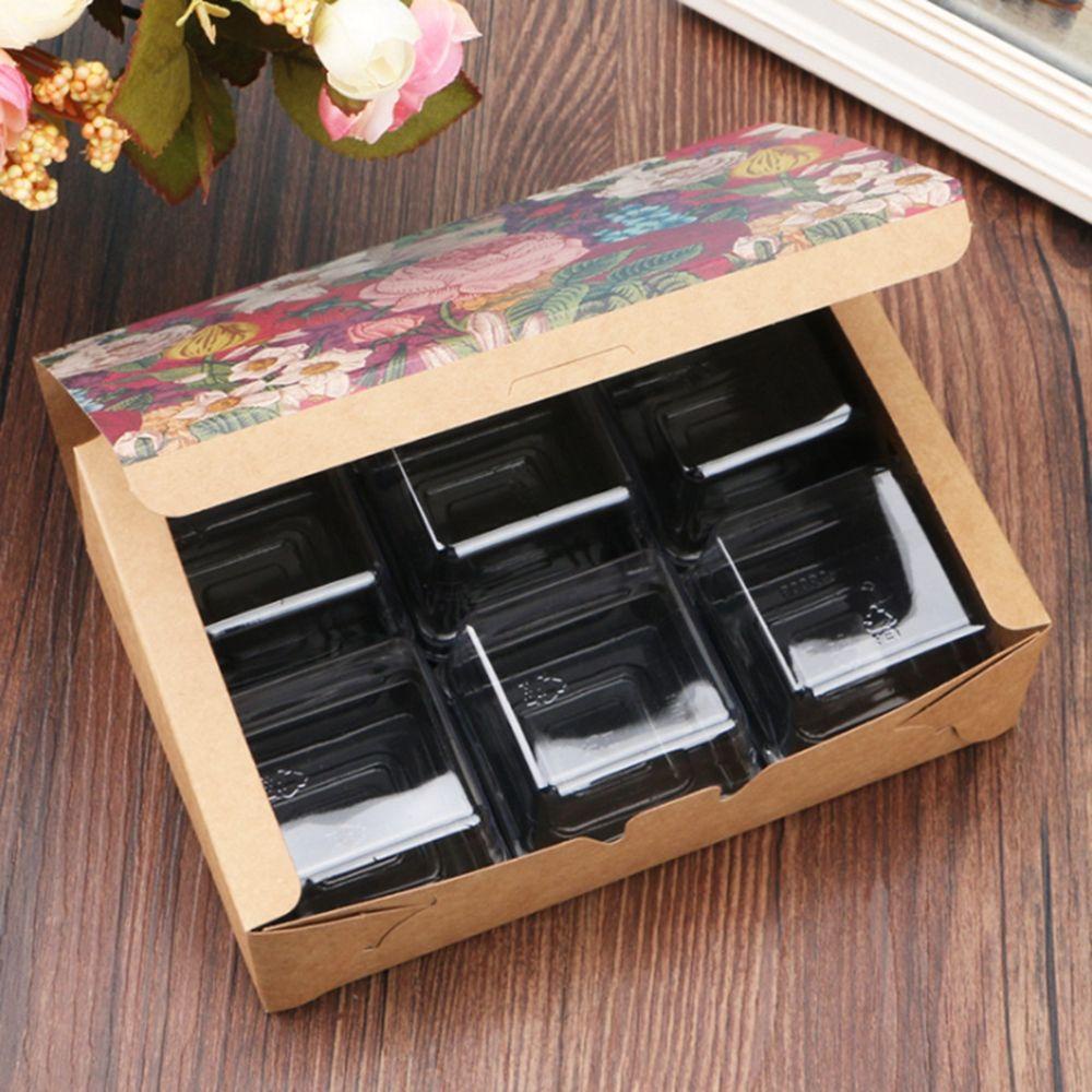 Lanfy Mooncake Kotak Portable Retro Bakeware DIY Paper Box Hadiah Pernikahan Cookies Packing Box