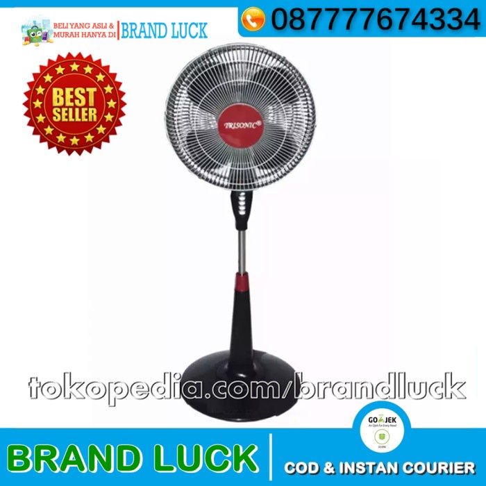 TRISONIK kipas angin stand fan - STANDING merk paling bagus