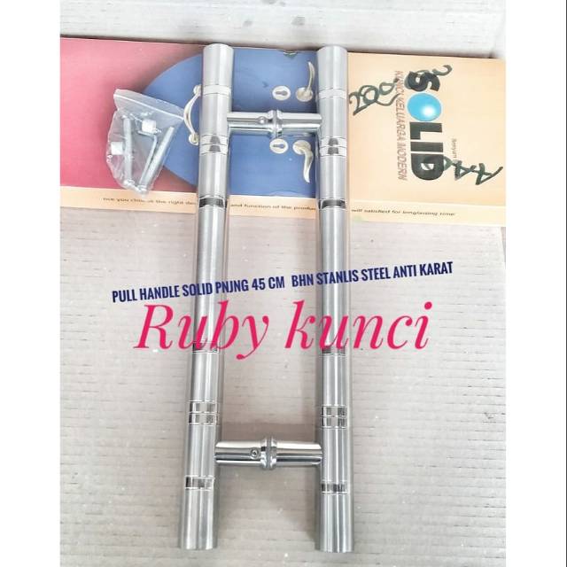 Pull handle stanlis solid ukuran 45 cm tarikan pintu pegangan pintu solid kunci pintu