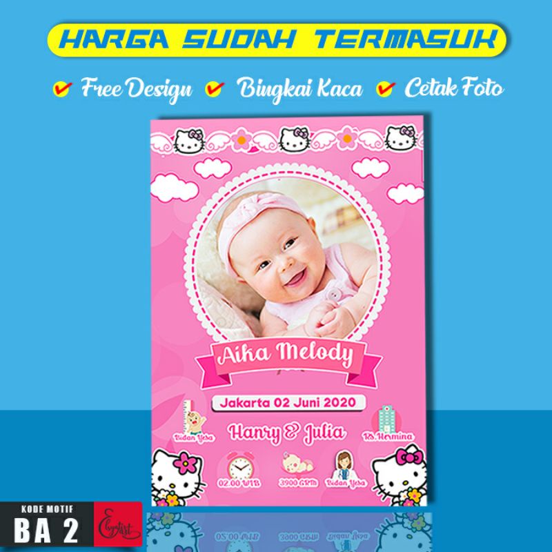 bingkai foto biodata bayi cetak bingkai bingkai foto pajangan bingkai foto a4 foto bayi dekorasi