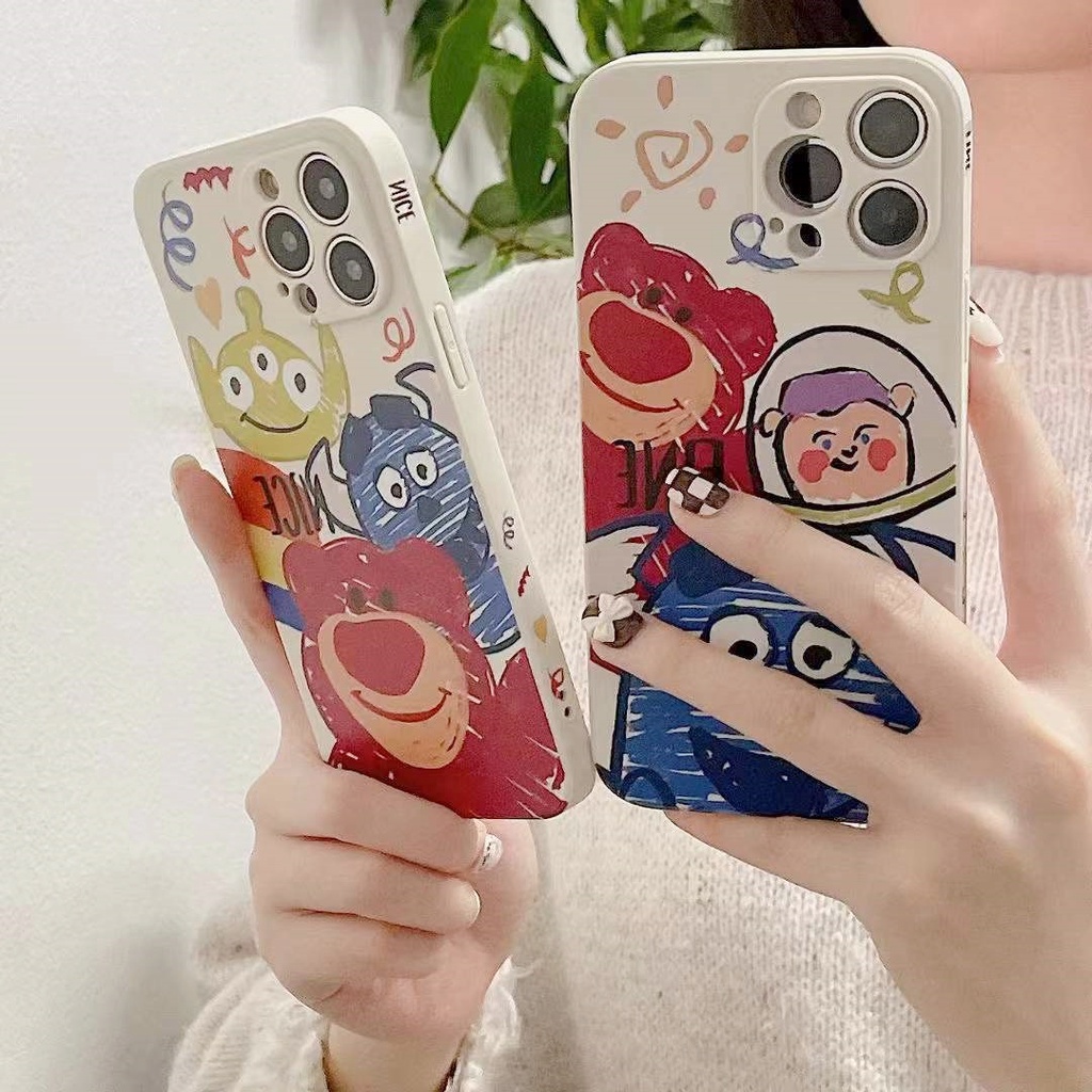 Little monster square case iphone 13 12 11 pro max Xs max XR 7 8 plus se2020 anti-fall soft casing iphone