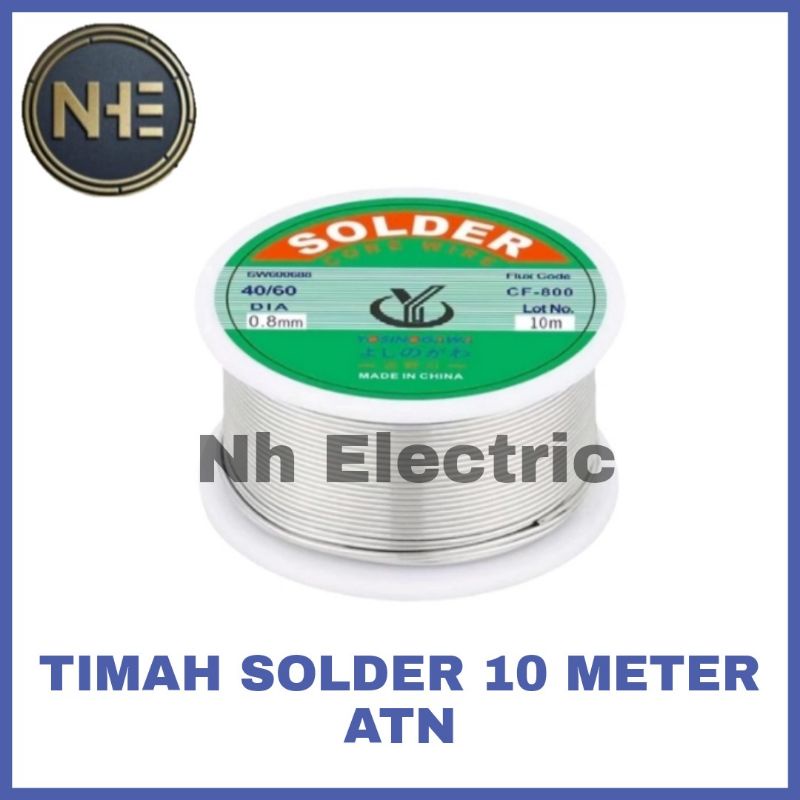 Timah Solder 10M Atn - Timah Solder 10 Meter Atn - Timah Solder 10M Full Core Wire Roll 0,8mm Atn