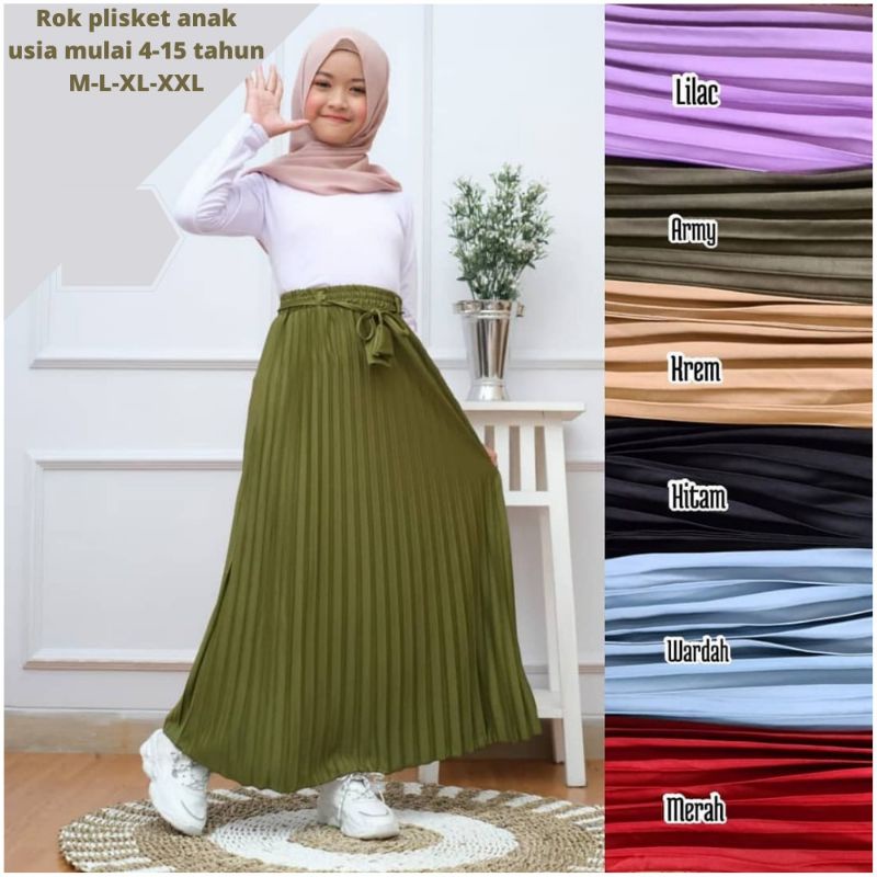 rok anak plisket import umur 3 - 12 th
