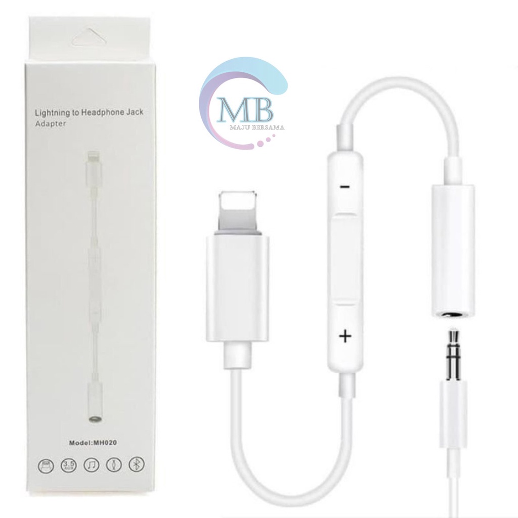 MH020 Lightning To aux 3.5 mm audio Headphone Jack Adapter for i ponee Spilter i ponee MB3283