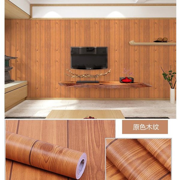 TOKO21GROSIR WALLPAPER STIKER DINDING KAYU COKLAT