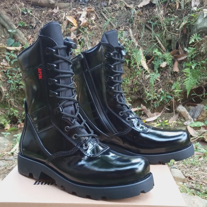 SEPATU PDL KULIT ASLI KILAP MODEL JATAH 2017 SEPATU PDL TNI POLRI SECURITY SATPAM