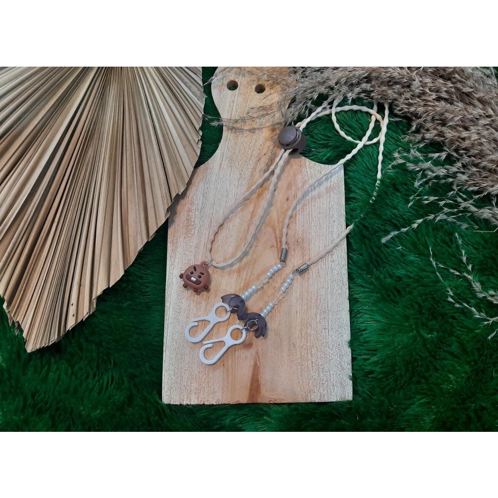 Strap Masker Hijab | Strap Masker 2 in 1 Rantai | Gantungan Masker