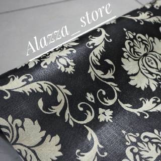  Wallpaper  Sticker Motif Batik Hitam Emas  Ukuran Panjang 10 