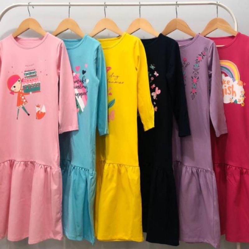 GAMIS SABLON SMILE 1-3 TAHUN GAMIS SMILEE ANAK