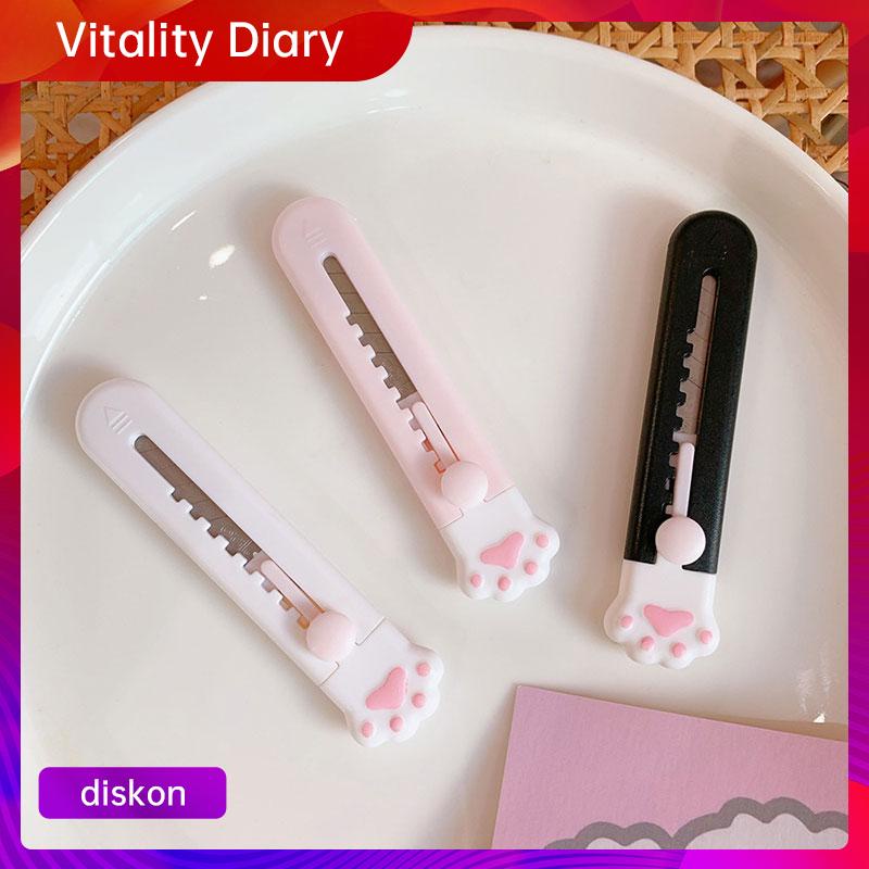 

cutter mini pisau kecil mini unik lucu kartun kucing cakar awan kreatif utilitas pisau portabel knife little alat tulis kantor mengungkapkan perangkat unboxing siswa VDY