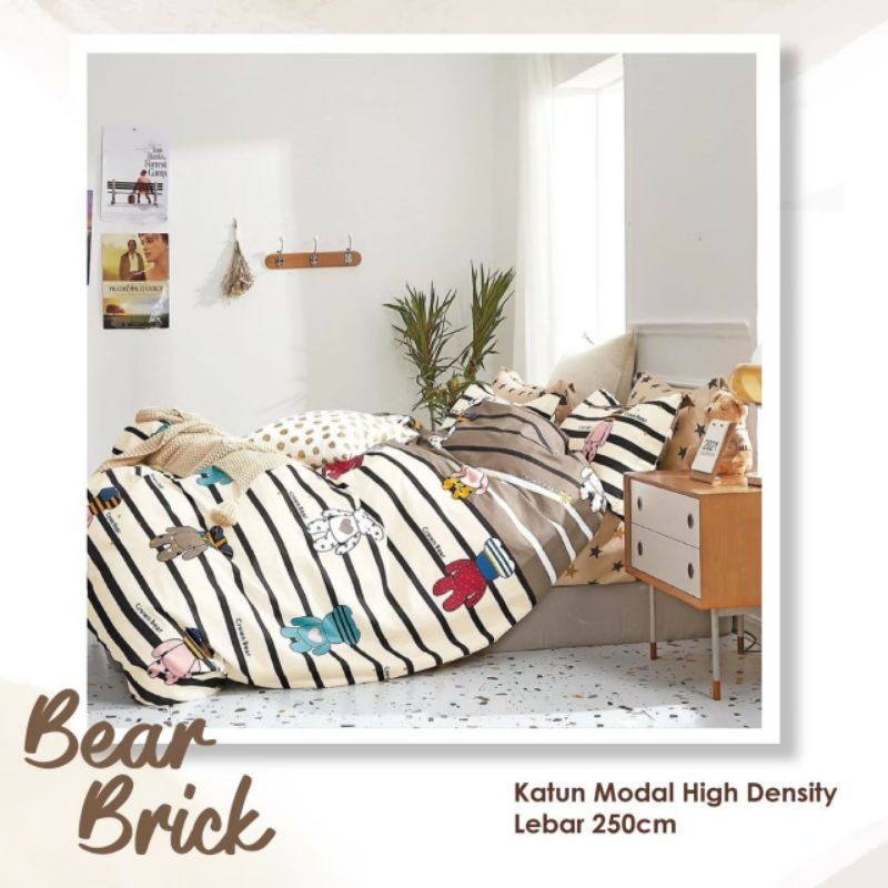 SPREI & BEDCOVER BEVERLY MOTIF BEAR BRICK