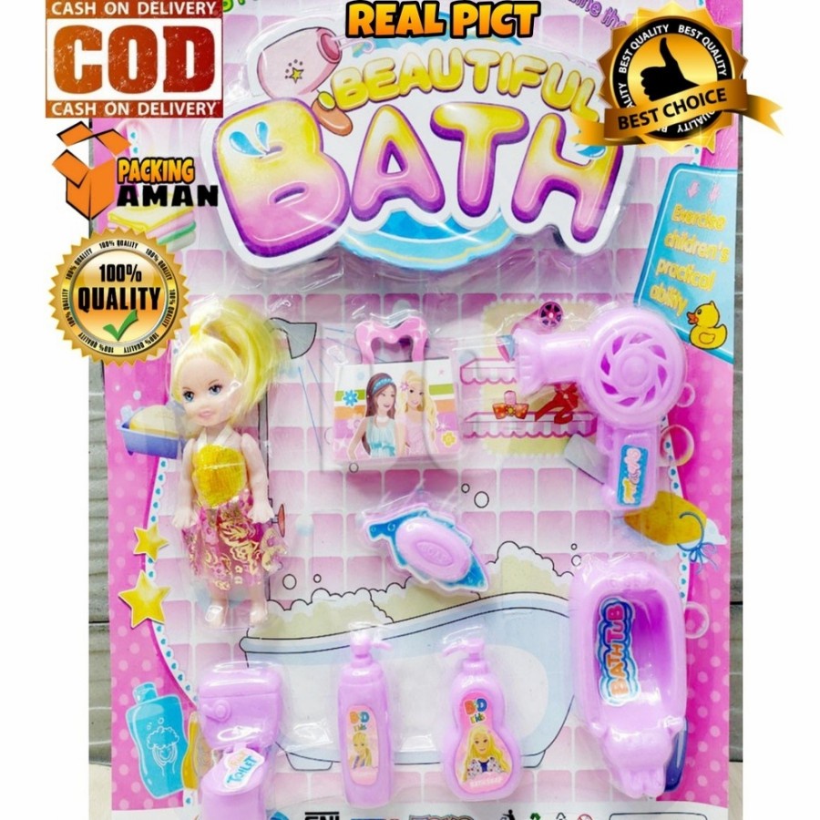 MAINAN BATH SET + BONEKA MAINAN BAK MANDI
