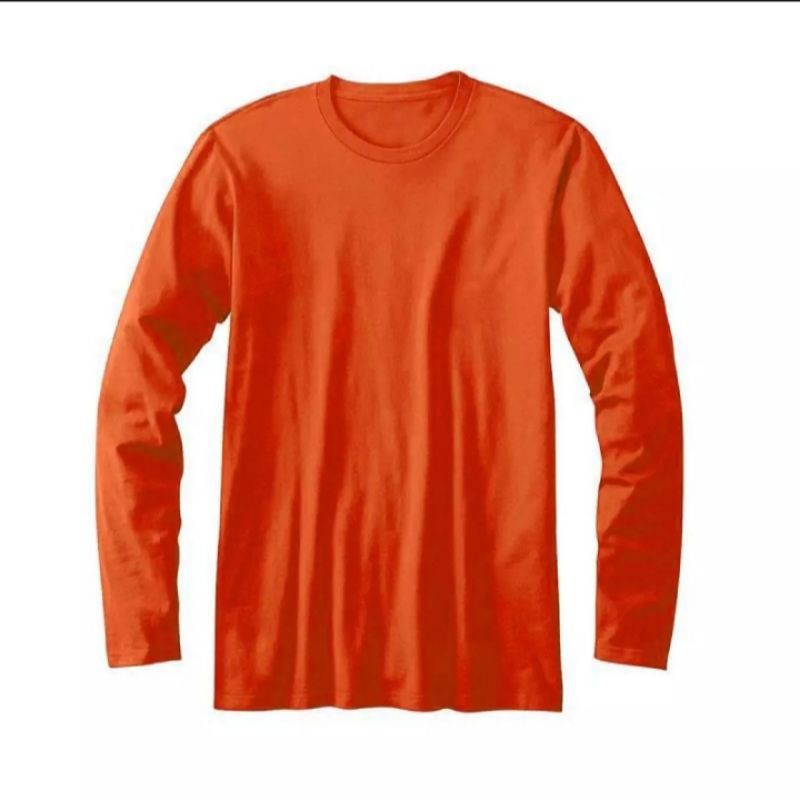 Kaos Polos Lengan Panjang 24s - Orange
