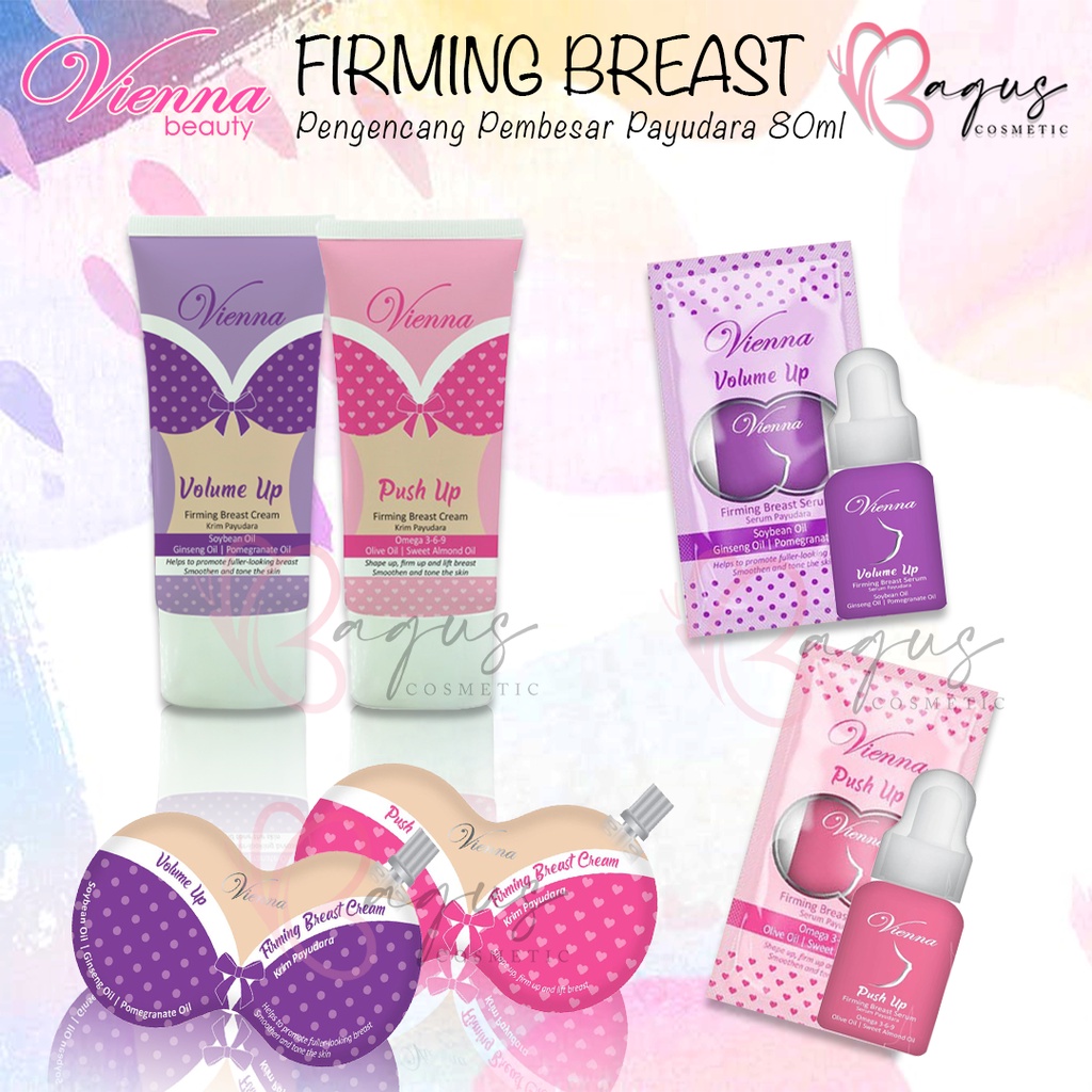 ⭐BAGUS⭐ VIENNA FIRMING BREAST CREAM / SERUM | Push / Volume Up Pengencang Pembesar Payudara 80ml