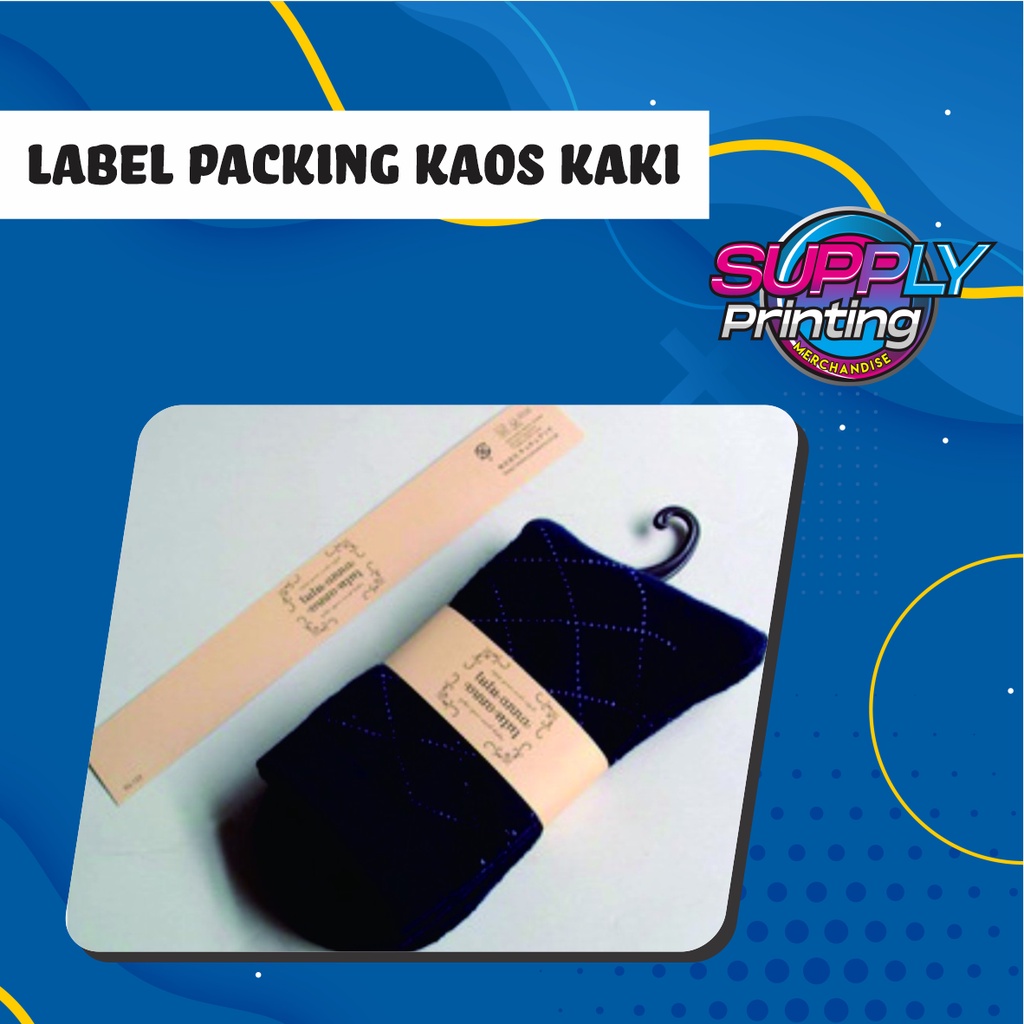 LABEL, KERTAS MERK UNTUK ROLLER PACKING KAOS KAKI (isi 100pcs
