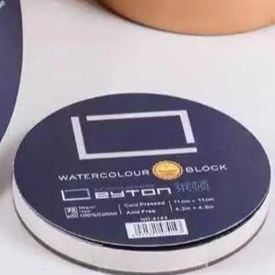

LEYTON ROUND WATERCOLOR BLOCK 300 GSM 100% COTTON - 11X11 CM
