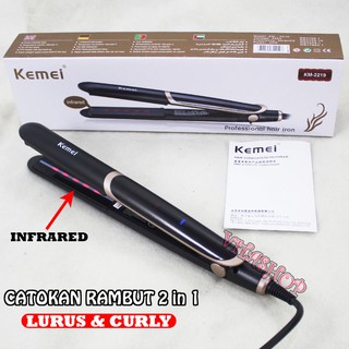 Catokan Rambut  Infrared Kemei  KM 2219 Catok  Rambut  2 in 1 