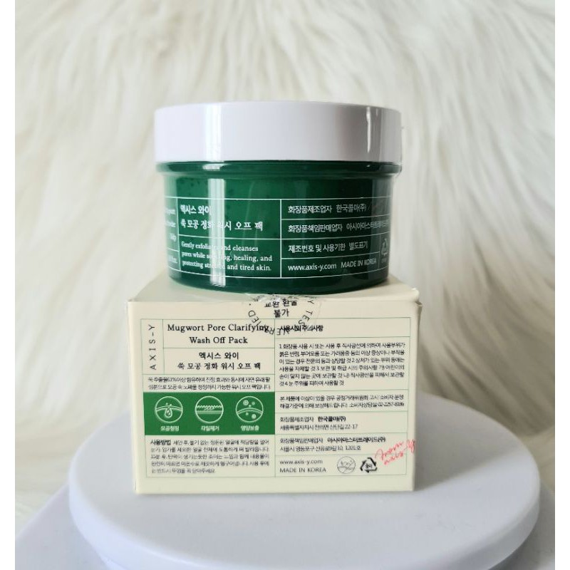 Ready Axis-y Mugwort Pore Clarifying Wash Off Pack Original Masker wajah super bagus