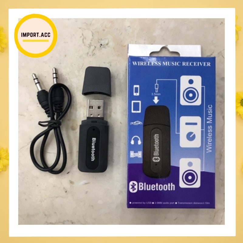 Bluetooth Receiver USB Bluetooth Audio Receiver Wireless with Mic Music Receiver