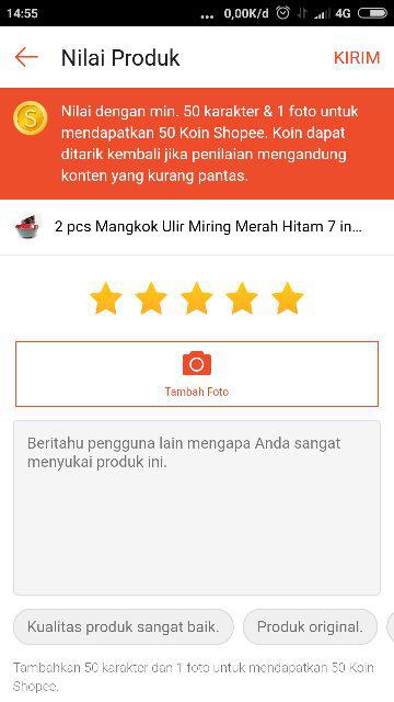 2 Pcs Mangkok Ulir Miring Merah Hitam 7 Inchi Golden Dragon W-07a3