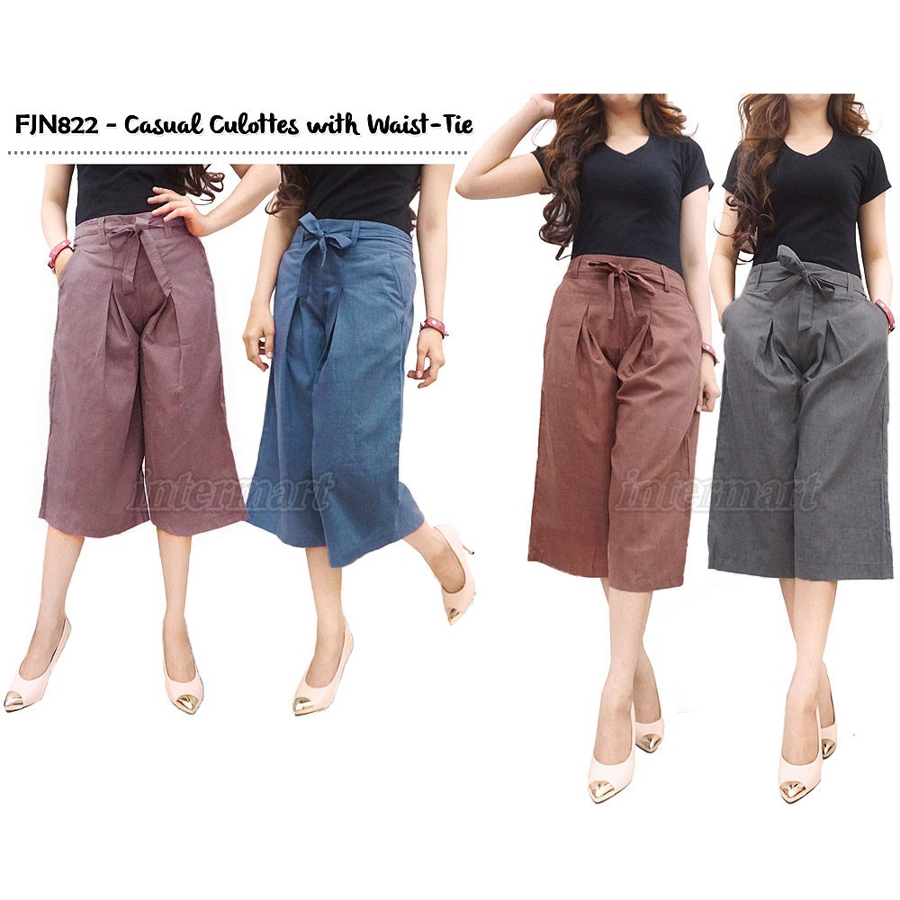  Kulot Pendek Katun Supernova Casual Culottes Pants 