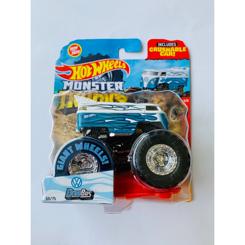 HOT WHEELS HOTWHEELS MONSTER TRUCK TRUCKS VOLKSWAGEN DRAG BUS PUTIH DIECAST MOBIL LANGKA MURAH PROMO