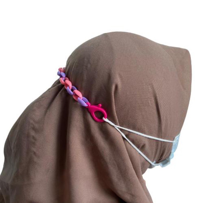 Kalung Strap rantai Tali Konektor Mask Masker Hijab Stopper Earloop Headloop