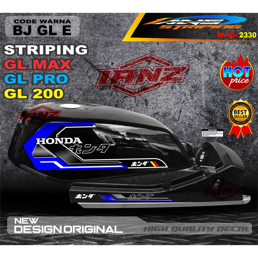 BISA COD STRIPING GL PRO TERBARU / STIKER MOTOR GL TERMURAH / STRIPING MOTOR GL 100 / STIKER MOTOR