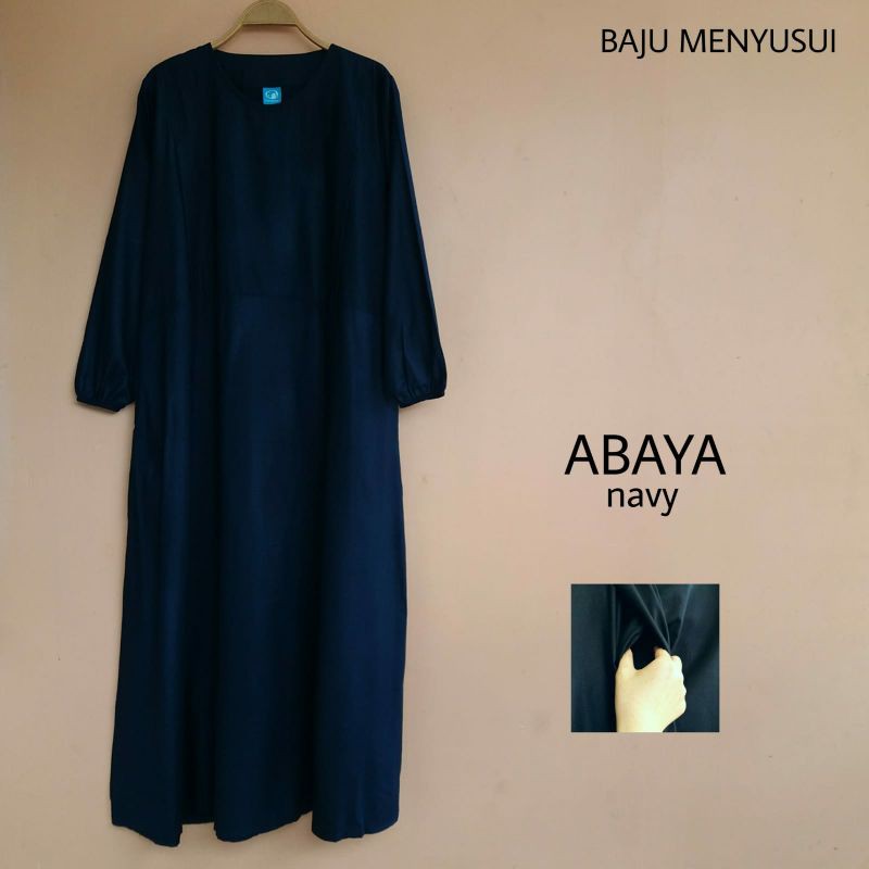 MAMIGAYA Baju Menyusui ABAYA  Gamis Hamil Menyusui Dress Maxi Hijab