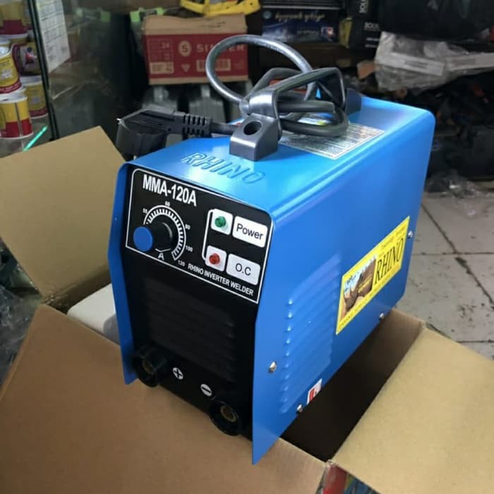 Mesin Las Trafo/Las Listrik 450 watt Rhino Biru 120 A Dan Mesin inverter IGBT