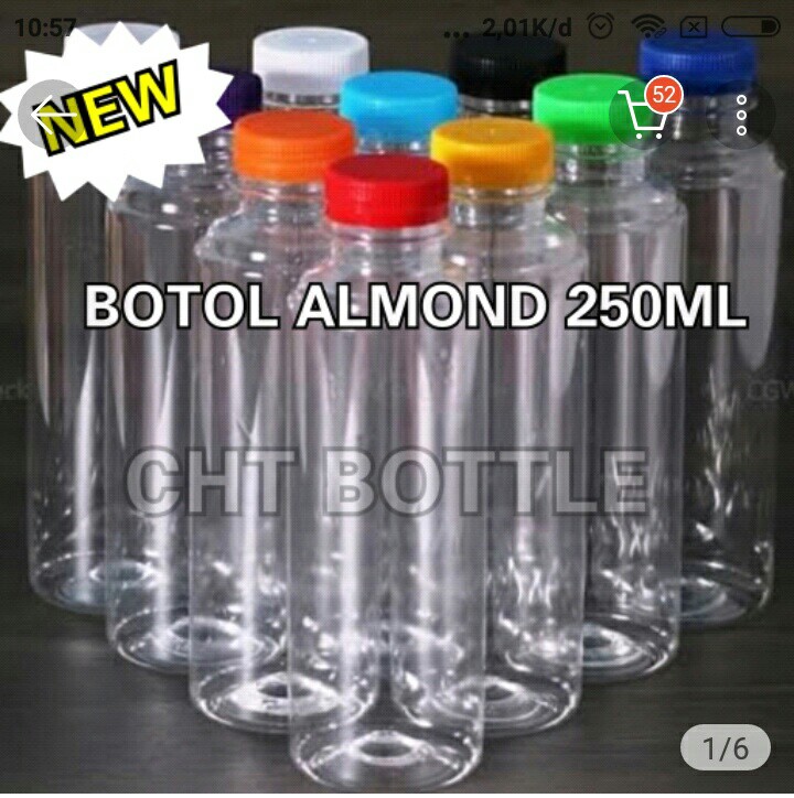 Botol Almond 250ml/botol Jus 250ml/botol Kopi 250ml