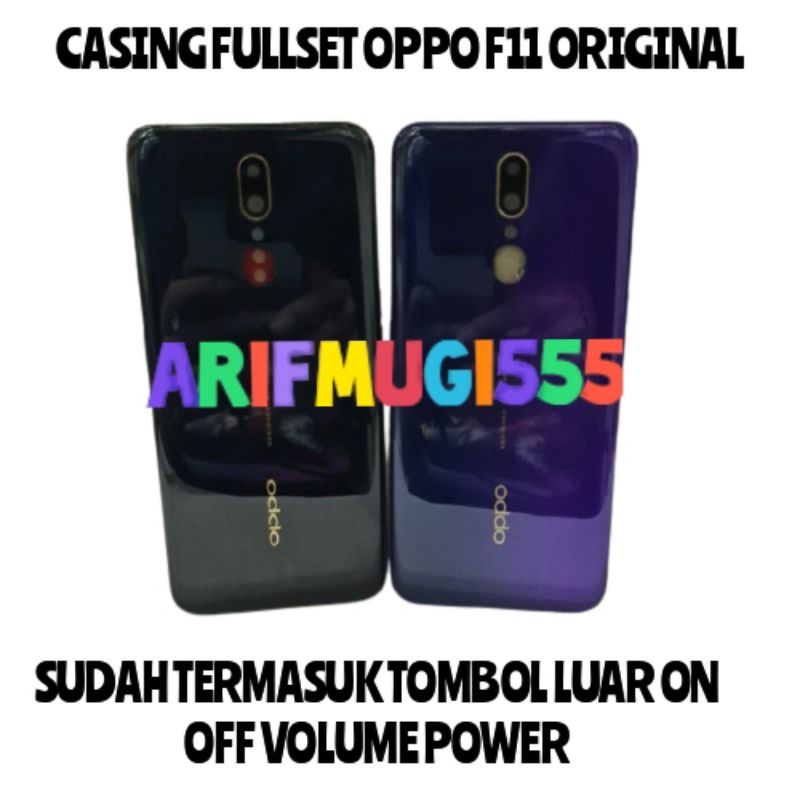 Kesing Casing Housing Fullset Tutup Mesin Bezzel Bezel+Backdoor Oppo F11 Original