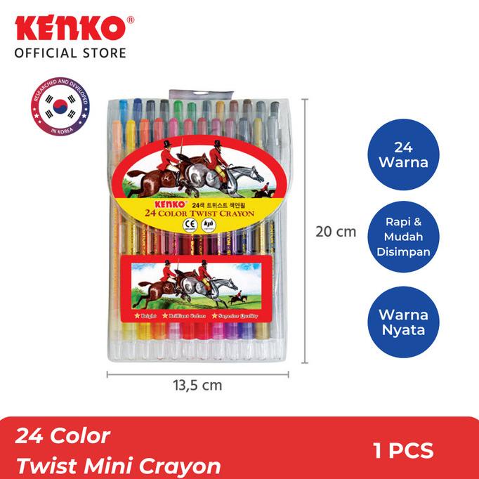 

(BISA COD) KENKO 24 COLOR TWIST CRAYON PVC BAG PRODUK TERBATAS Kode 627