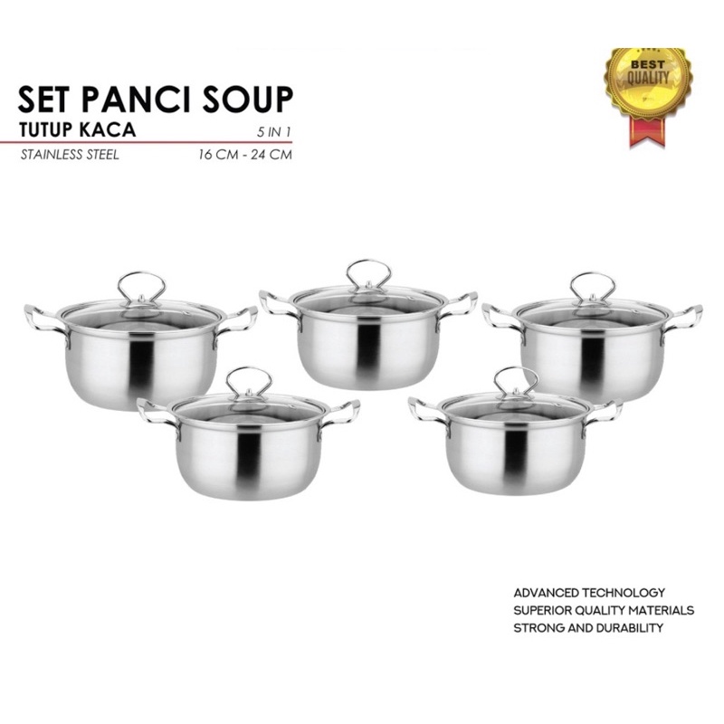 Panci Sup Soup Pot tebal | Panci Kuah Stainless Double Bottom HomePro