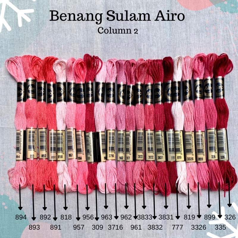 AIRO - Benang Sulam Airo (mirip DMC) Column 2