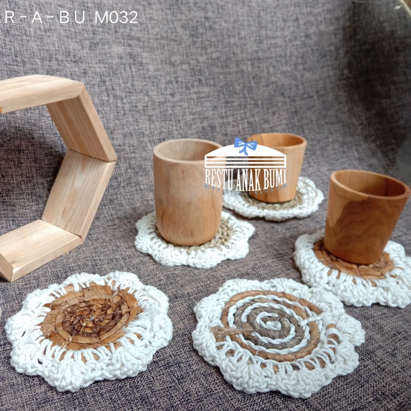 

Promo (M032) Placemate Gelas 14cm|Alas Piring|Dekorasi Ruangan|Properti Foto|Bulat|Permadani|Tatakan