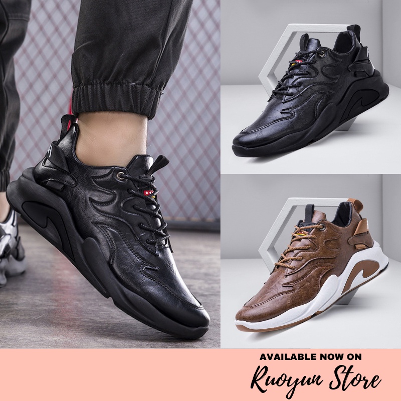 RYX - Leather Trim Sepatu Sneakers Pria Fashion Casual / Olahraga (NO BOX) - Ori Import