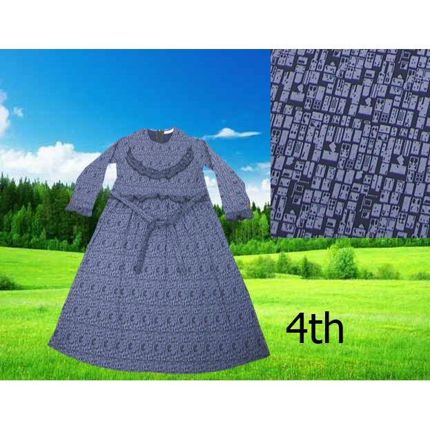 Gamis 4th Navy motif