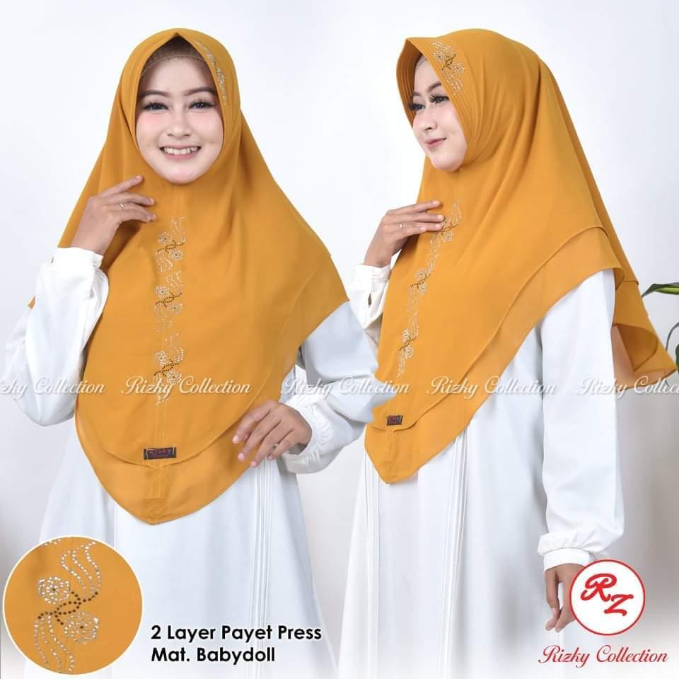 PROMO !! HIJAB INSTAN PAYET SAINA ORYGINAL RIZKY || PAYET SAINA HIJAB CERUTY 2 LAYER BEST SELLER