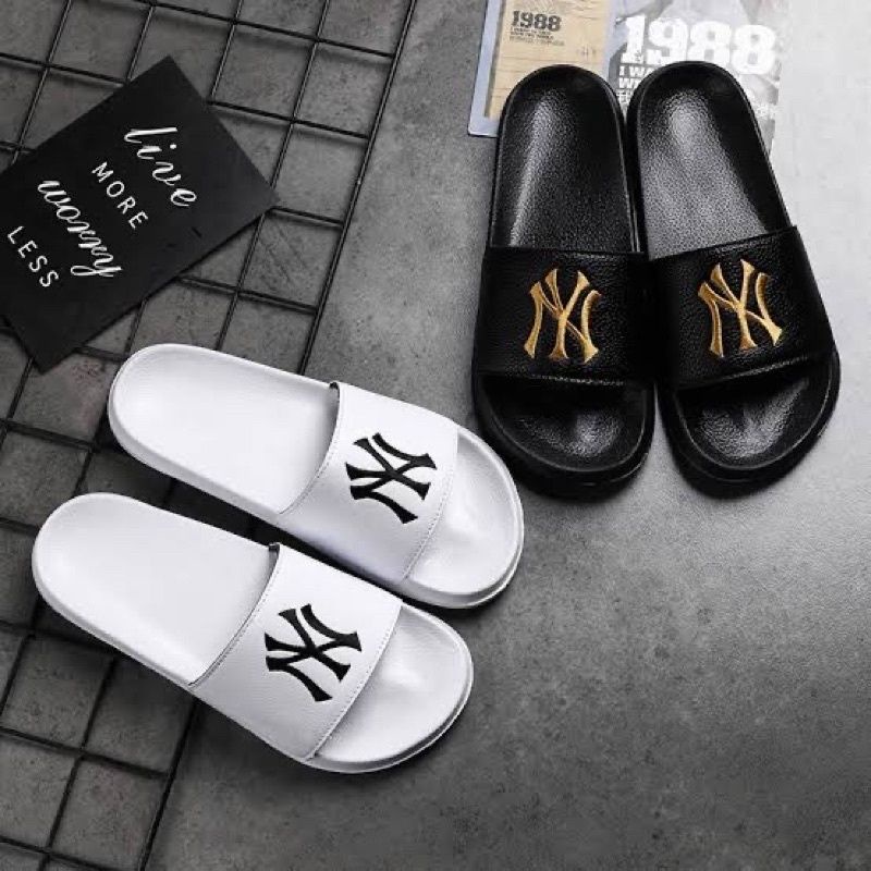 Sandal Slide MLB NY Premium Unisex Termurah | Sendal Slip On Pria/Wanita Terlaris | Sandal Slop MLB Pria Wanita Terlaris